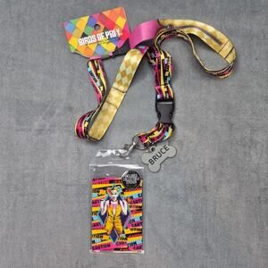 Birds Of Prey Harley Quinn ID Lanyard Badge Holder With Collectible Sticker